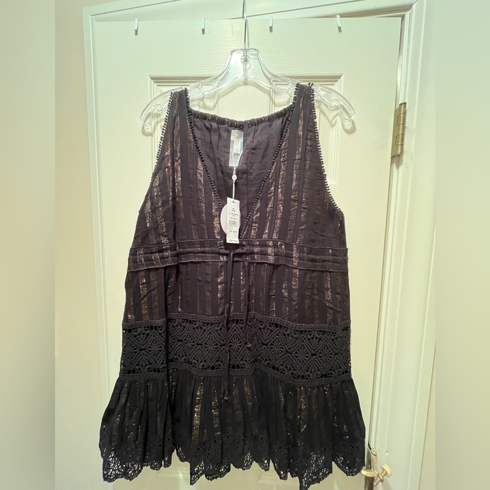 PQ Swim Black and Gold Mini Dress